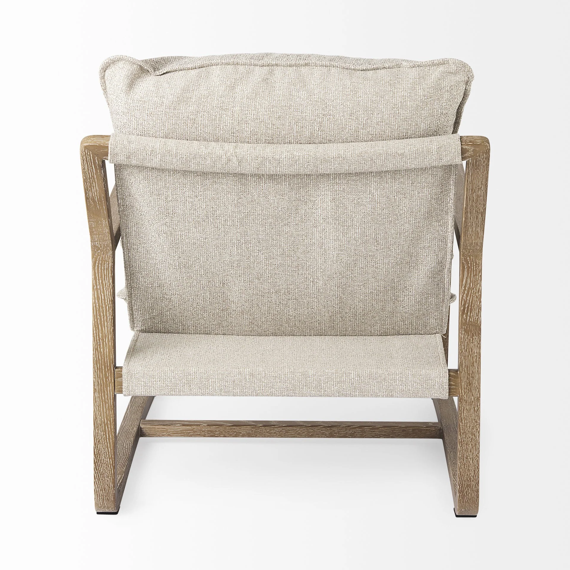 Modern Rustic Cozy Brown and Oatmeal Accent Chair By Homeroots - Image 5