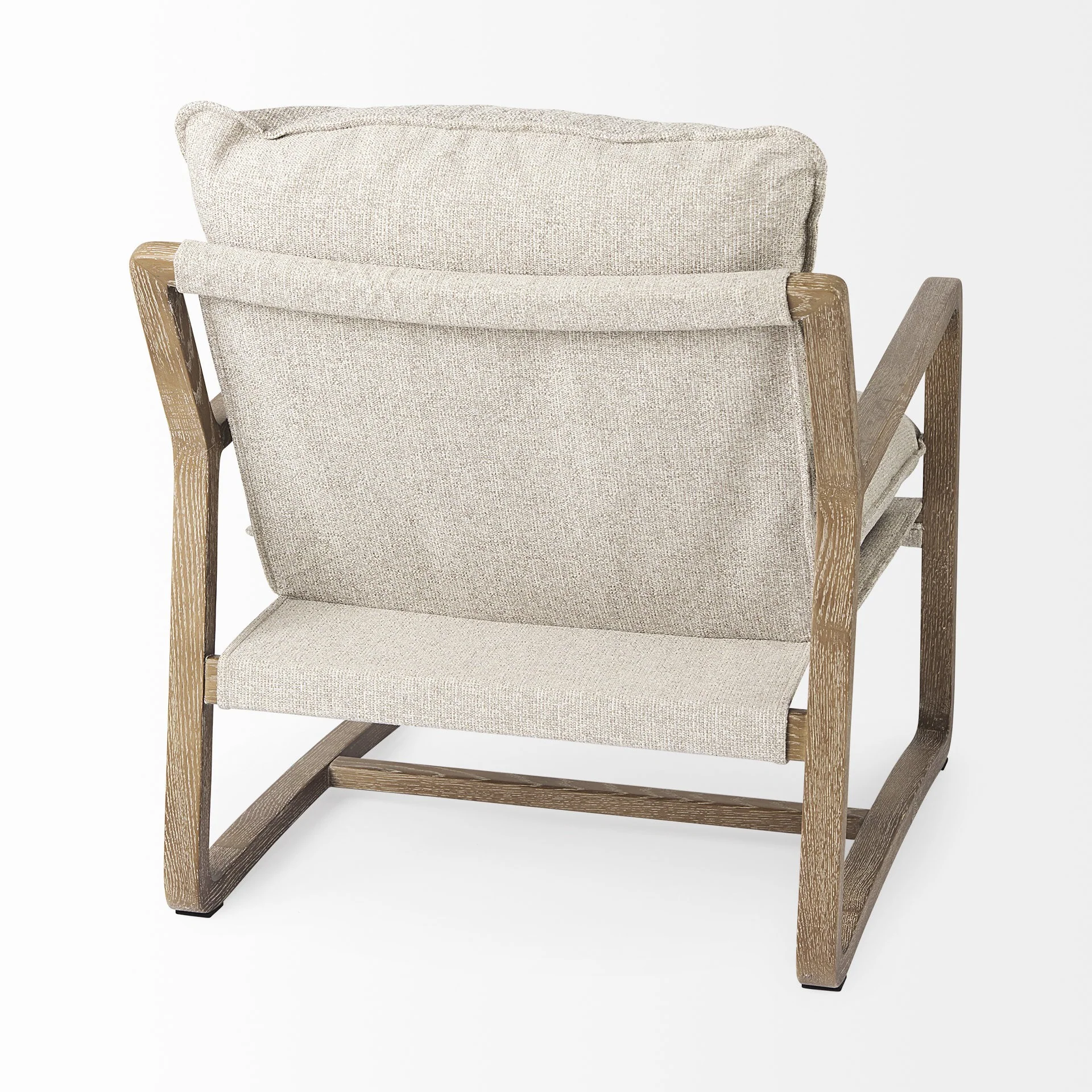 Modern Rustic Cozy Brown and Oatmeal Accent Chair By Homeroots - Image 6