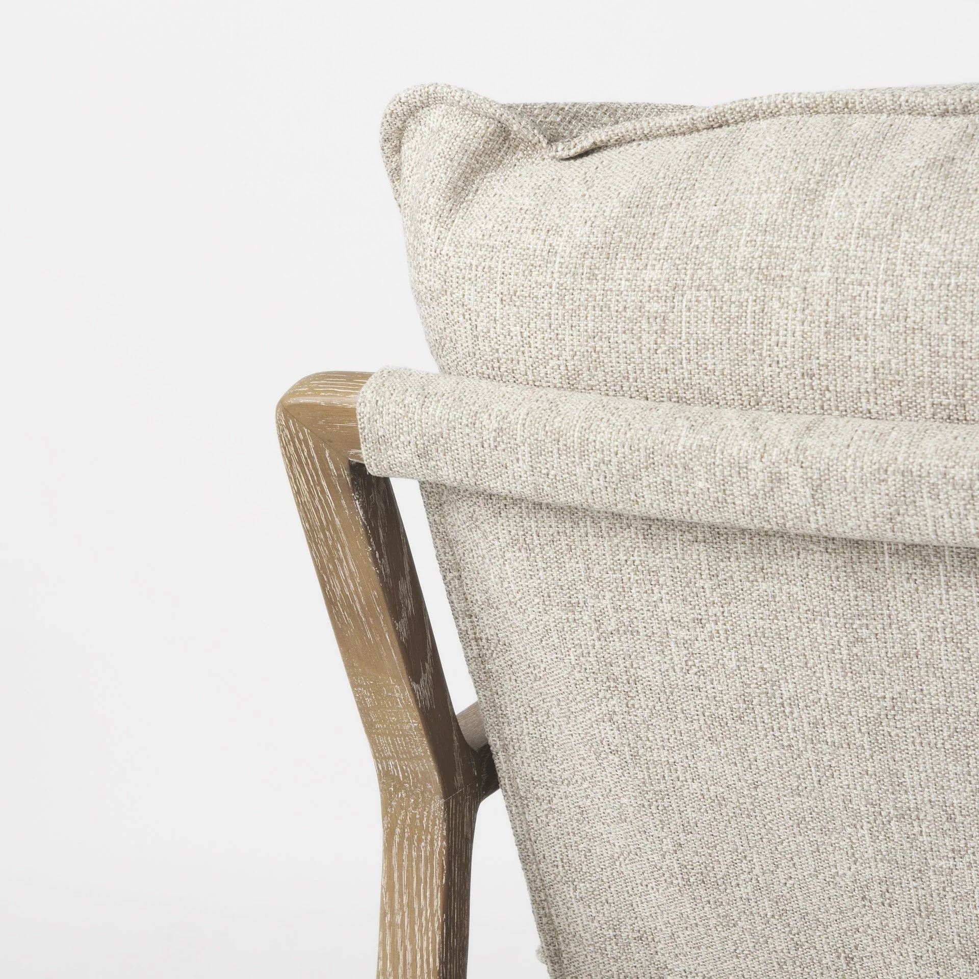 Modern Rustic Cozy Brown and Oatmeal Accent Chair By Homeroots - Image 9