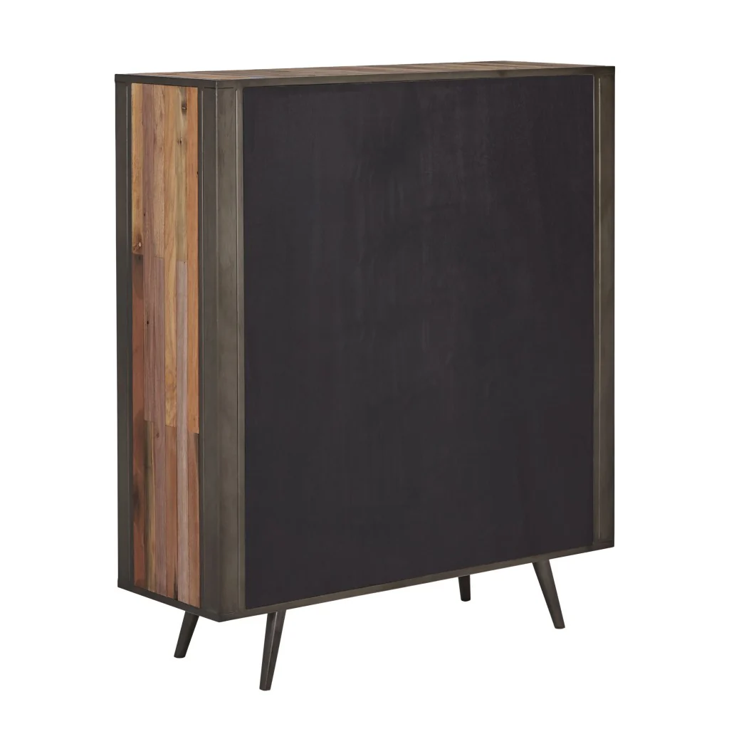 Modern Rustic Double Decker Accent Cabinet By Homeroots - Image 5
