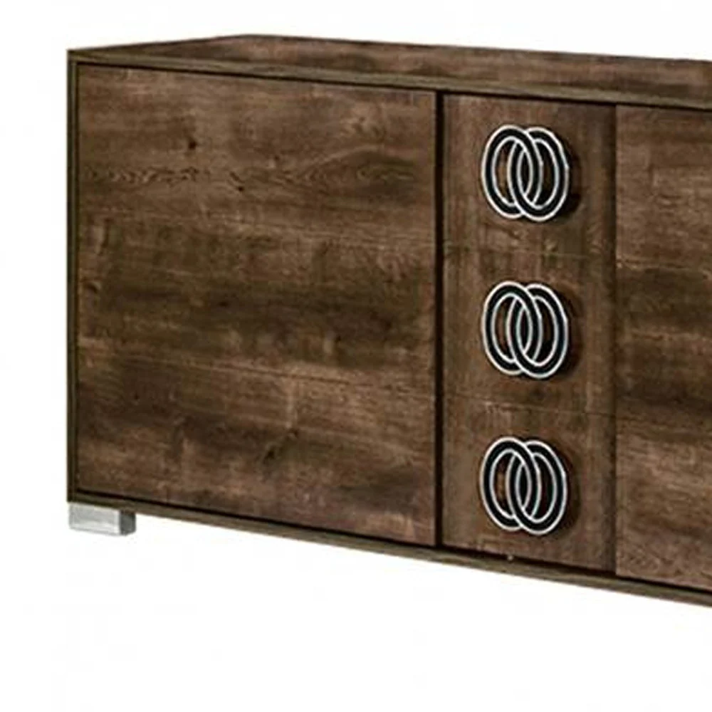 Modern Rustic Italian 3 Drawer Dresser By Homeroots - Image 4