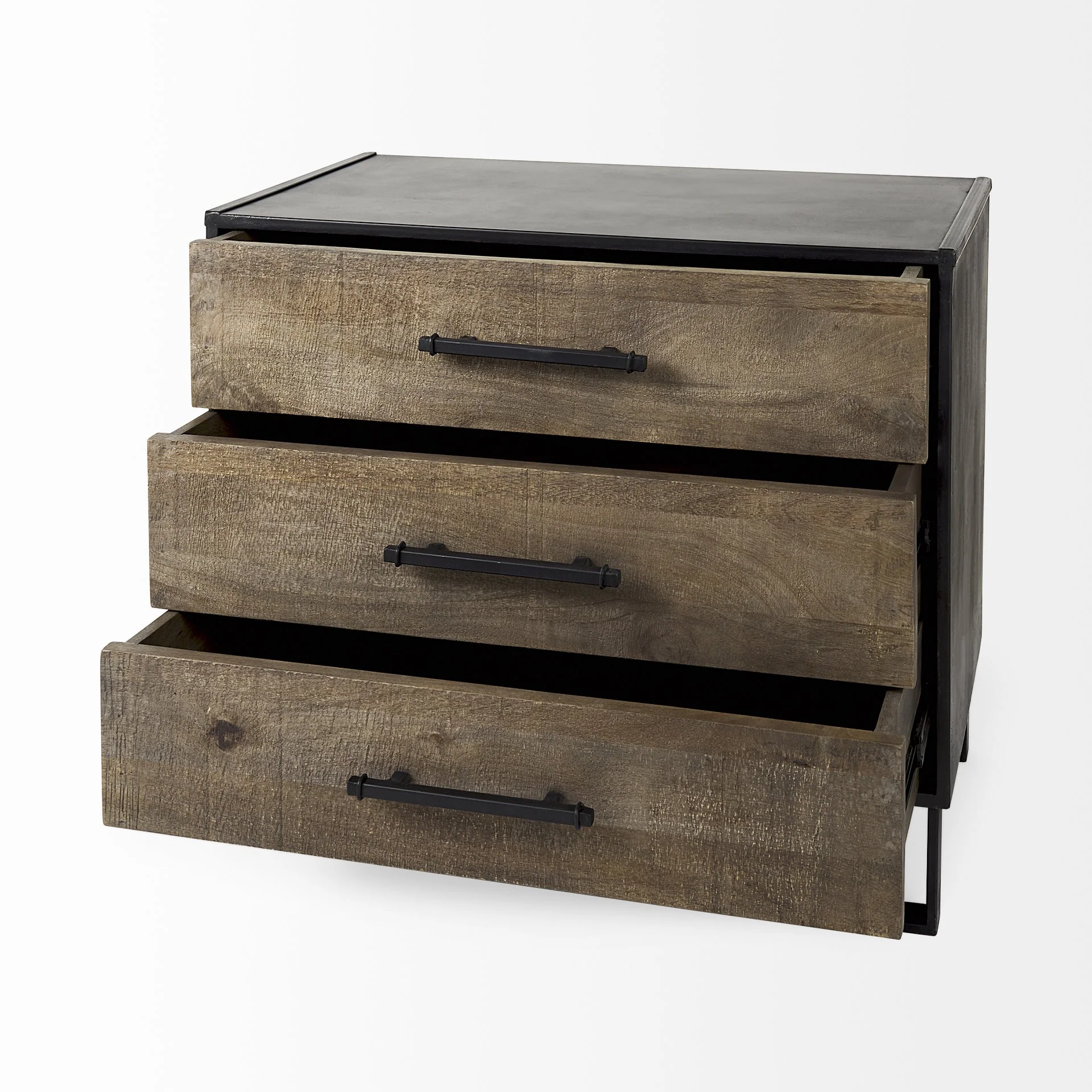 Modern Rustic Light Brown Wooden Cabinet By Homeroots - Image 5