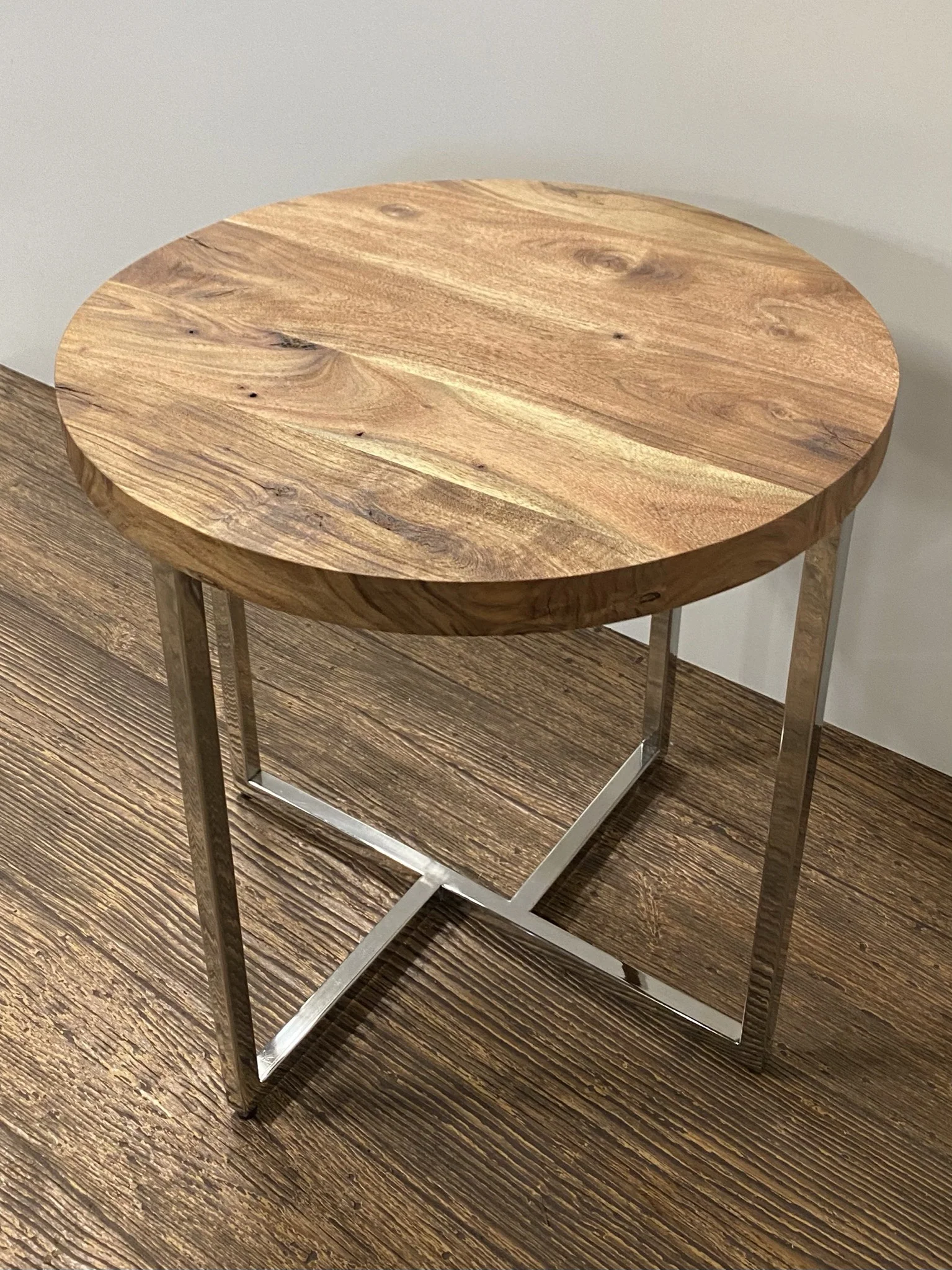 Modern Rustic Side or End Table By Homeroots - Image 3