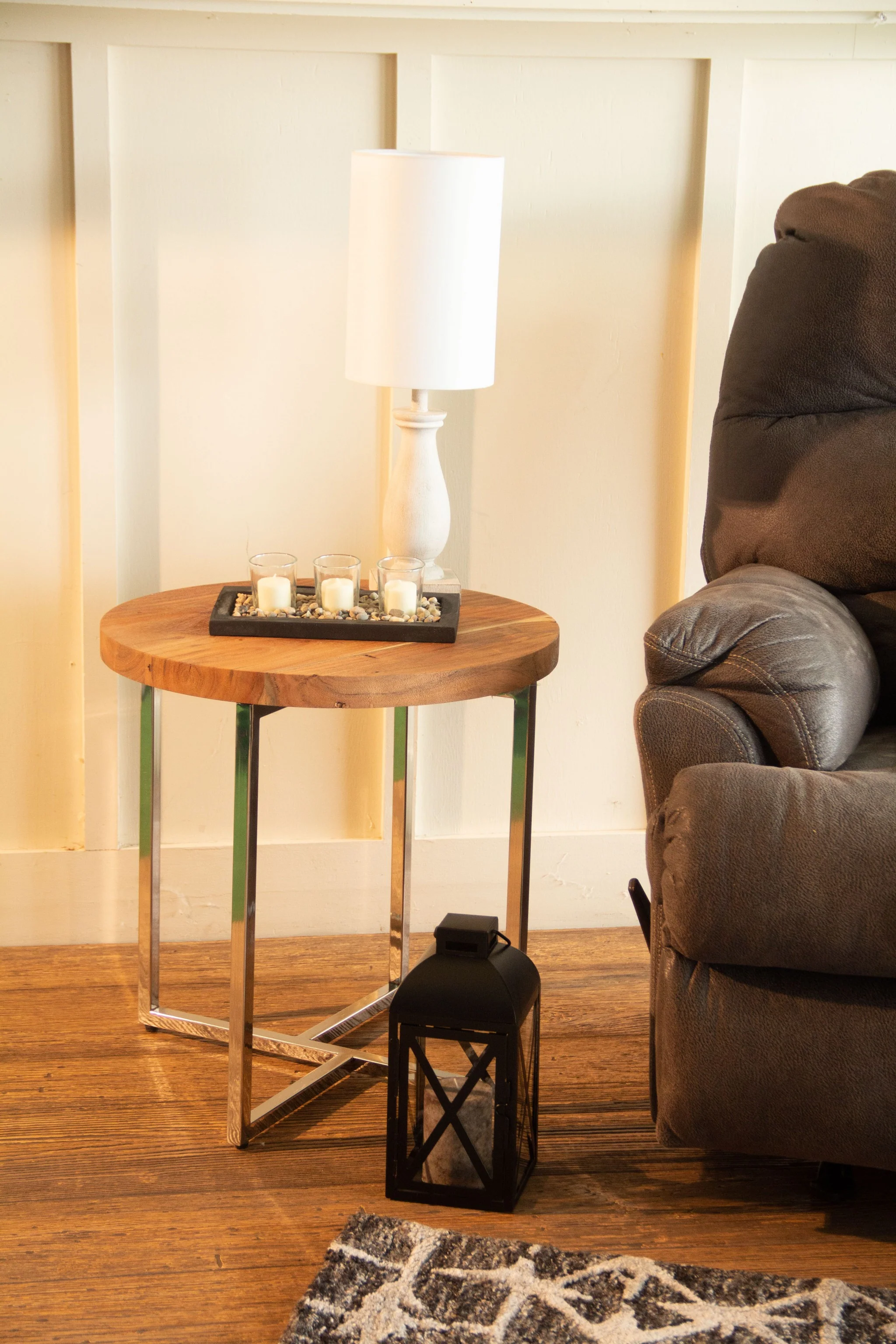 Modern Rustic Side or End Table By Homeroots - Image 6