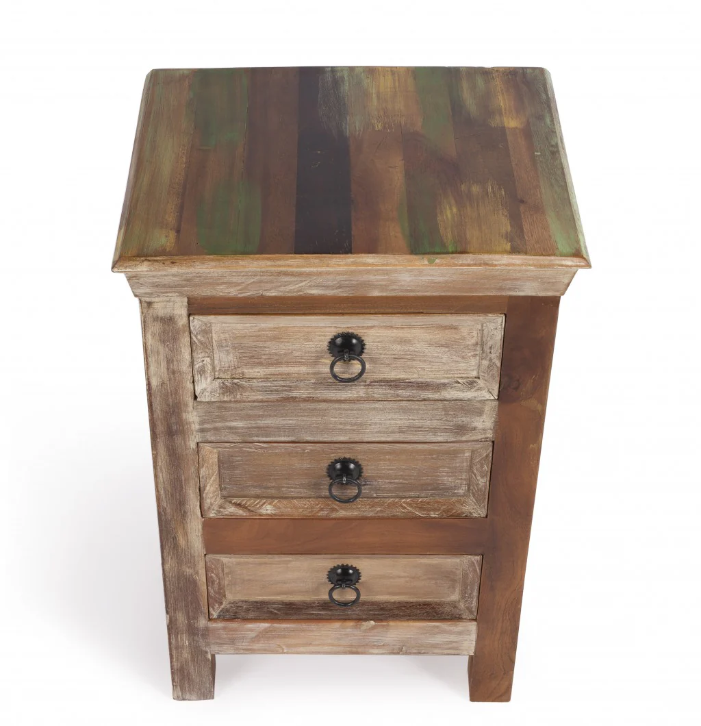 Modern Rustic Three Drawer Accent Chest By Homeroots - Image 4