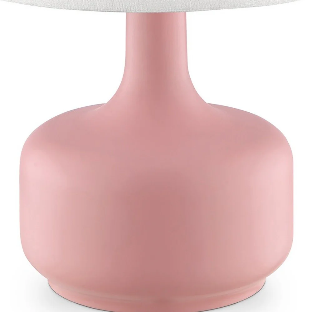 Modern Soft Pink Table Lamp with Touch Switch By Homeroots - Image 4