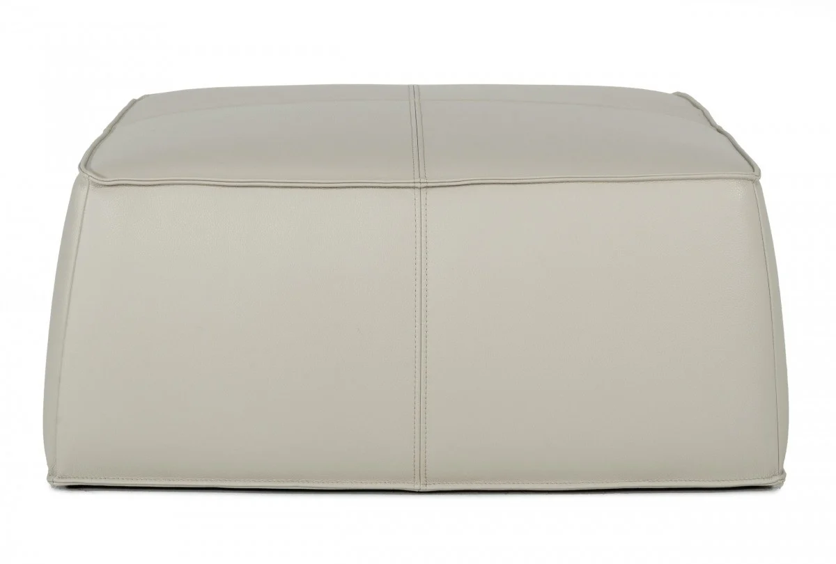 Modern Square Camel Leather Ottoman By Homeroots - Image 16