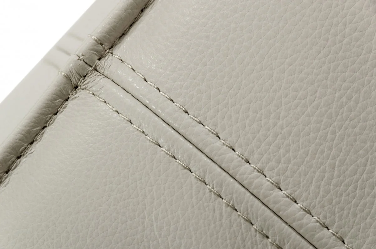 Modern Square Camel Leather Ottoman By Homeroots - Image 17