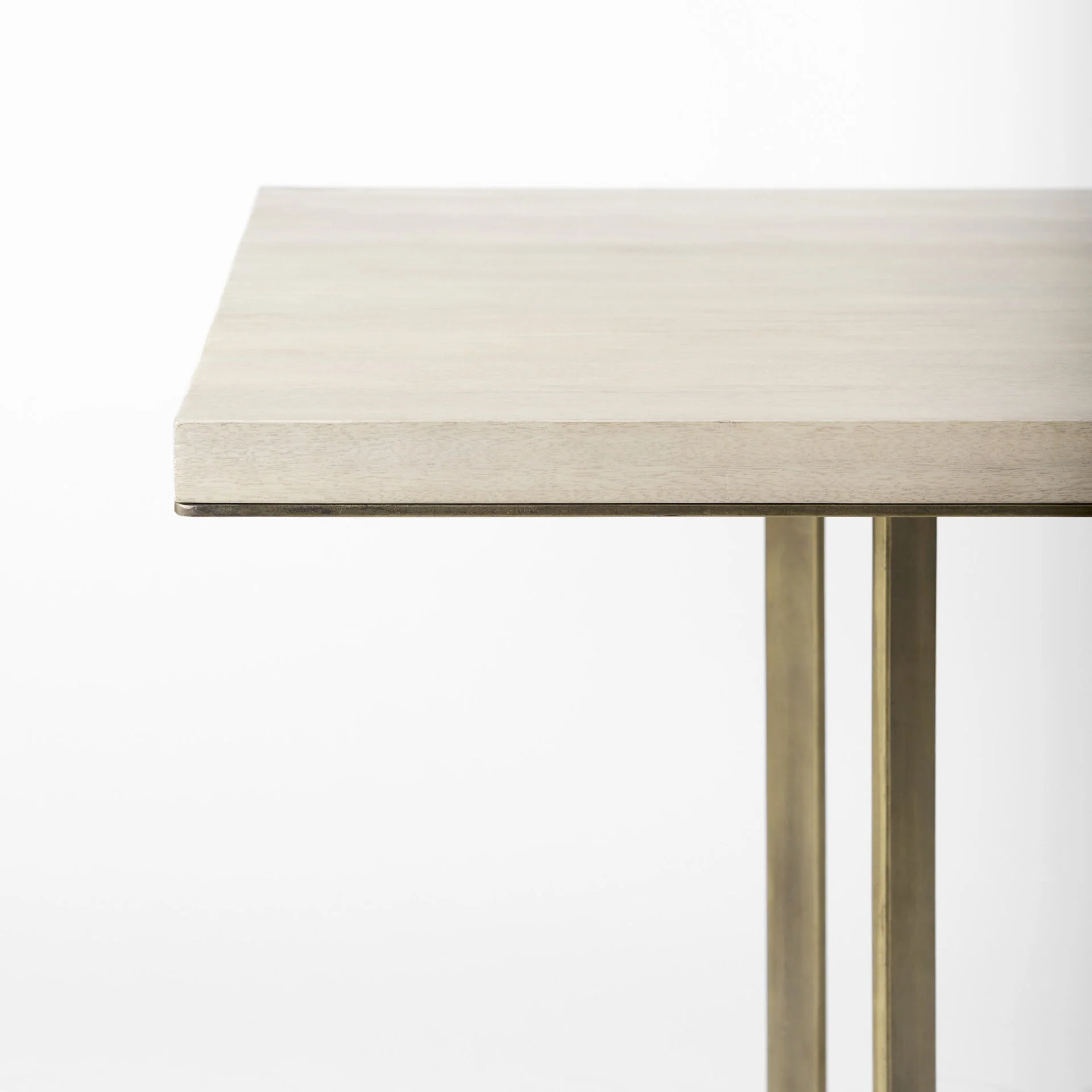 Modern Square Wood And Gold Dining Table By Homeroots - Image 5