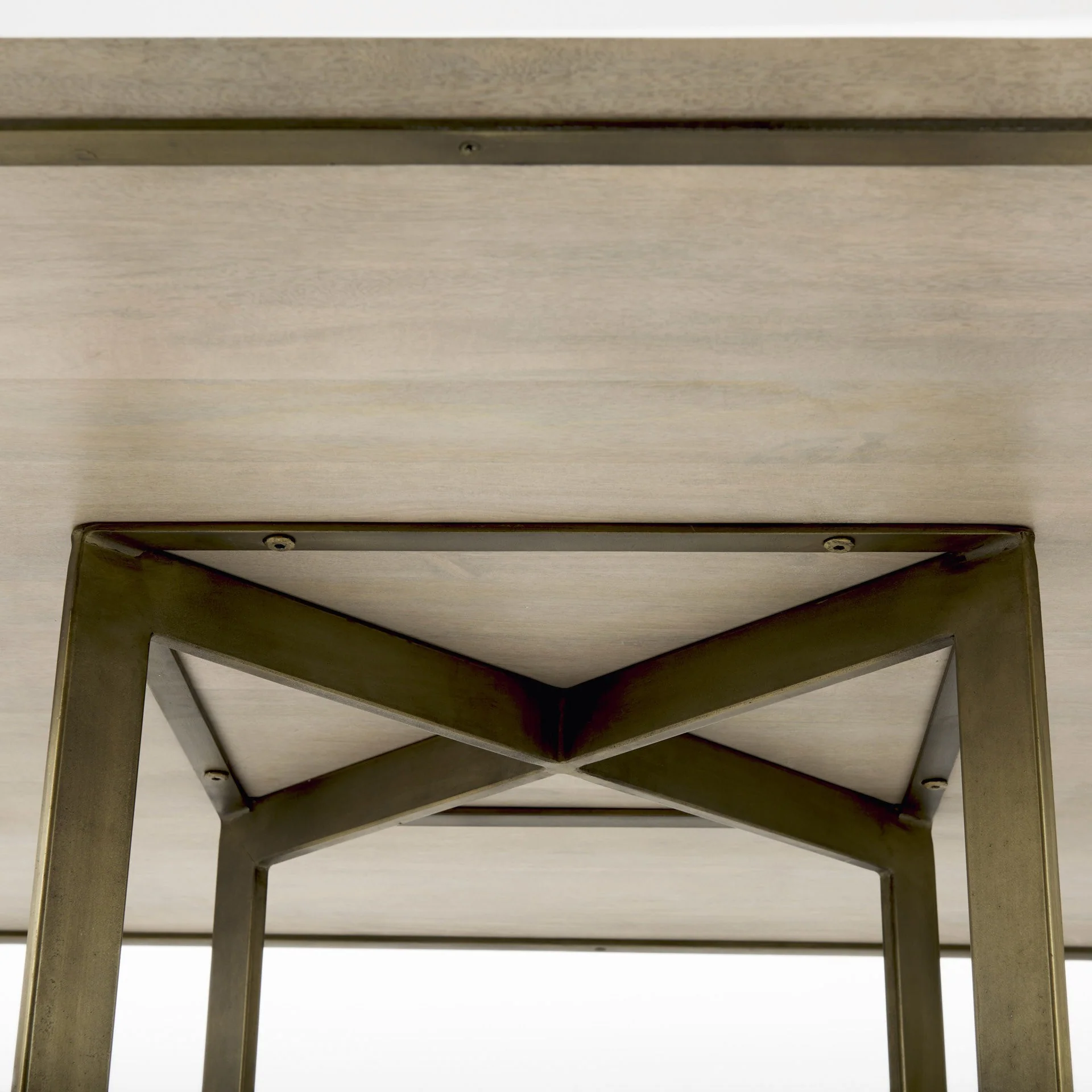 Modern Square Wood And Gold Dining Table By Homeroots - Image 6