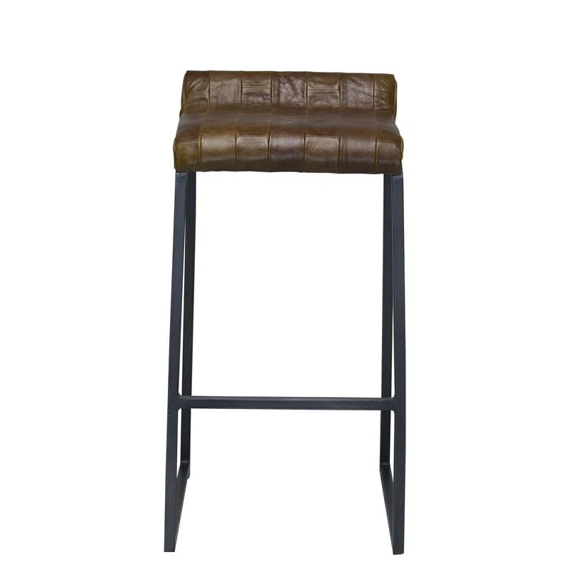 Modern Swatches Brown Leather Counter Stool By Homeroots - Image 4