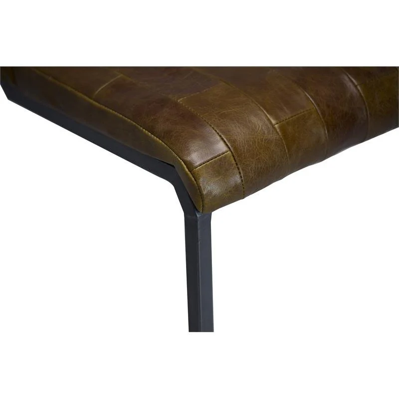 Modern Swatches Brown Leather Counter Stool By Homeroots - Image 5