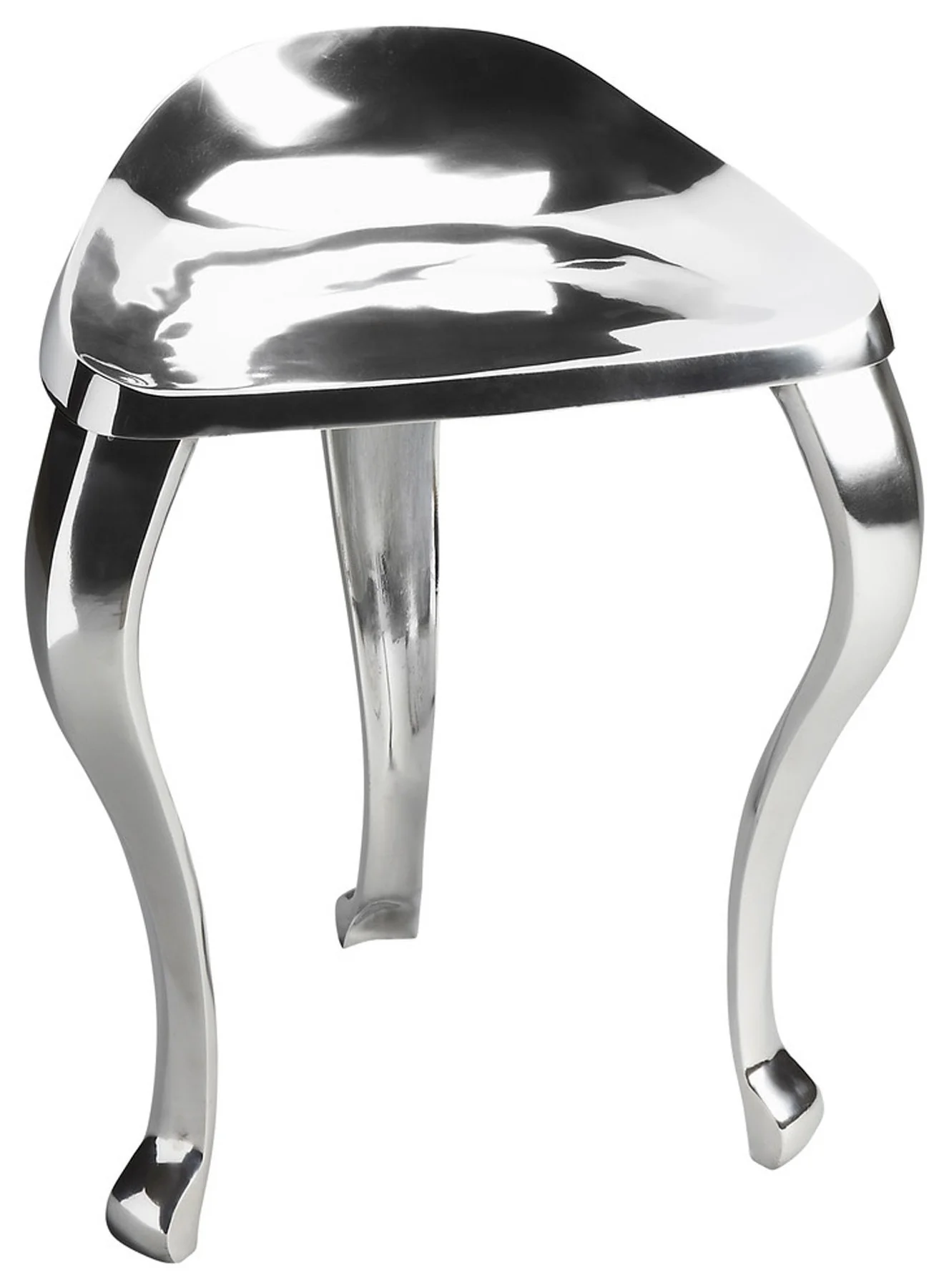 Modern Tripod Aluminum Stool By Homeroots - Image 2