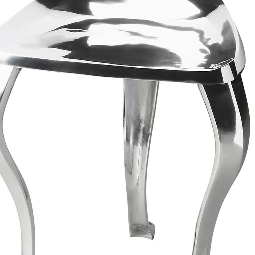 Modern Tripod Aluminum Stool By Homeroots - Image 4