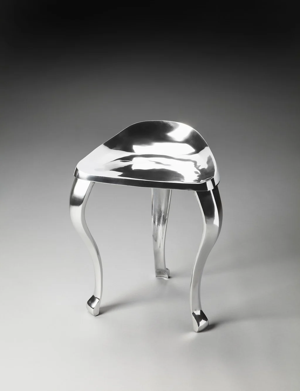 Modern Tripod Aluminum Stool By Homeroots - Image 6