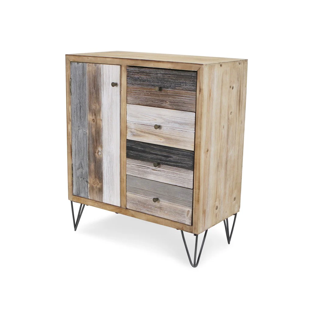 Modern Urban Rustic Accent Storage Cabinet By Homeroots - Image 2