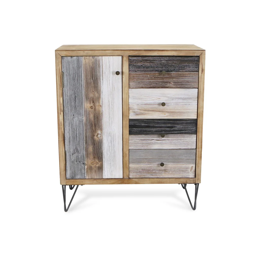 Modern Urban Rustic Accent Storage Cabinet By Homeroots - Image 3