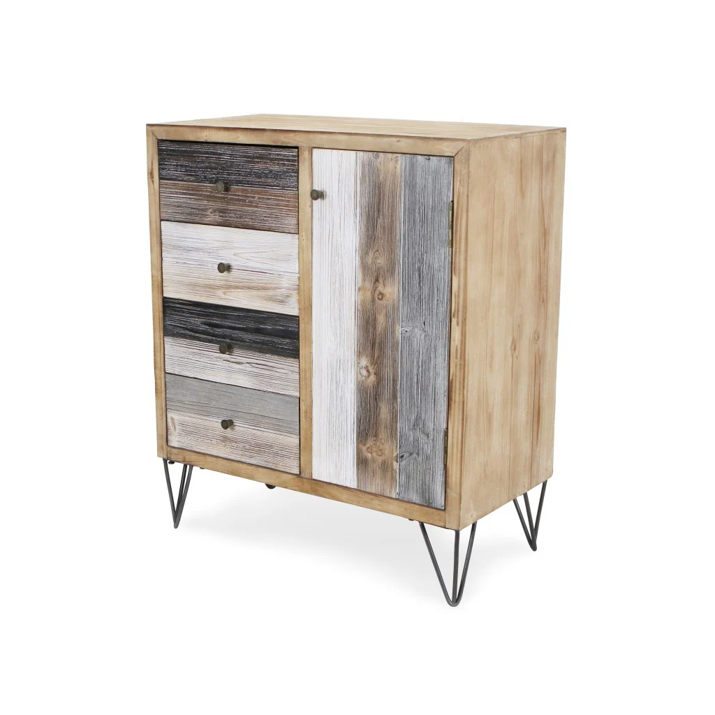 Modern Urban Rustic Accent Storage Cabinet By Homeroots - Image 4