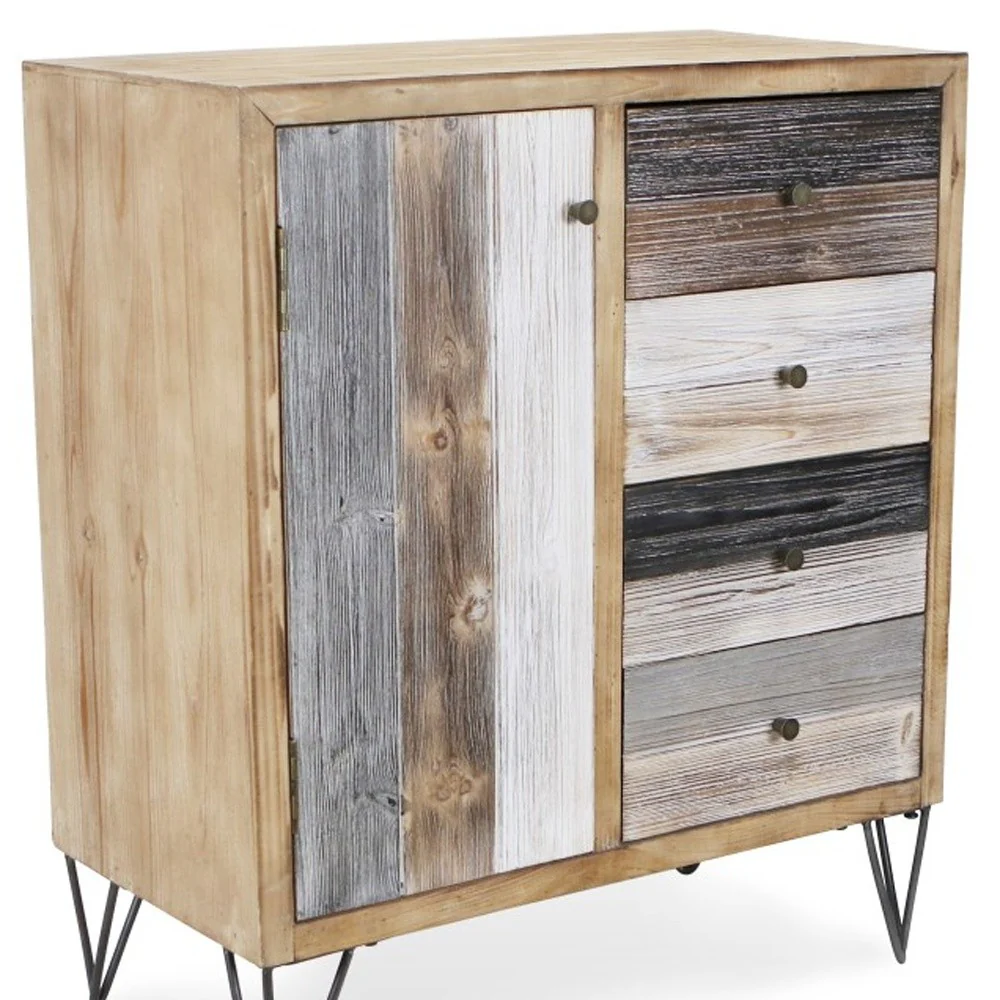 Modern Urban Rustic Accent Storage Cabinet By Homeroots - Image 5