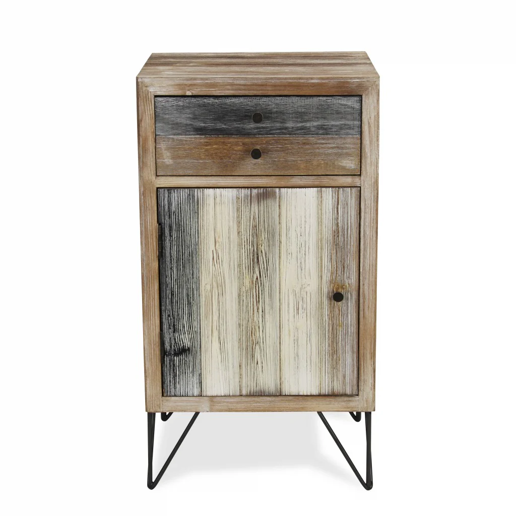 Modern Urban Rustic End Or Side Table By Homeroots - Image 3