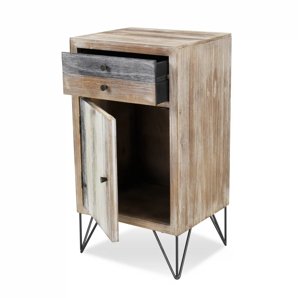 Modern Urban Rustic End Or Side Table By Homeroots - Image 4