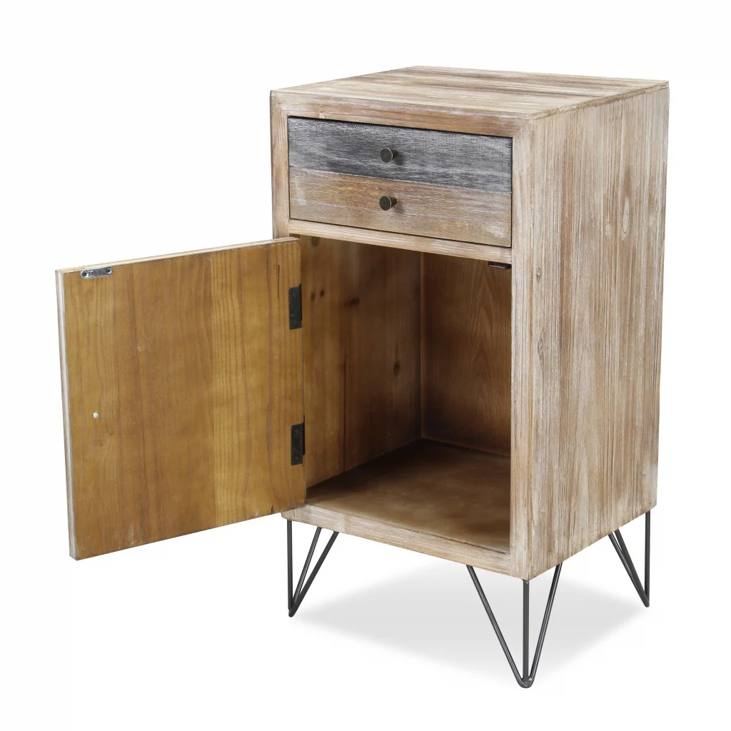 Modern Urban Rustic End Or Side Table By Homeroots - Image 5