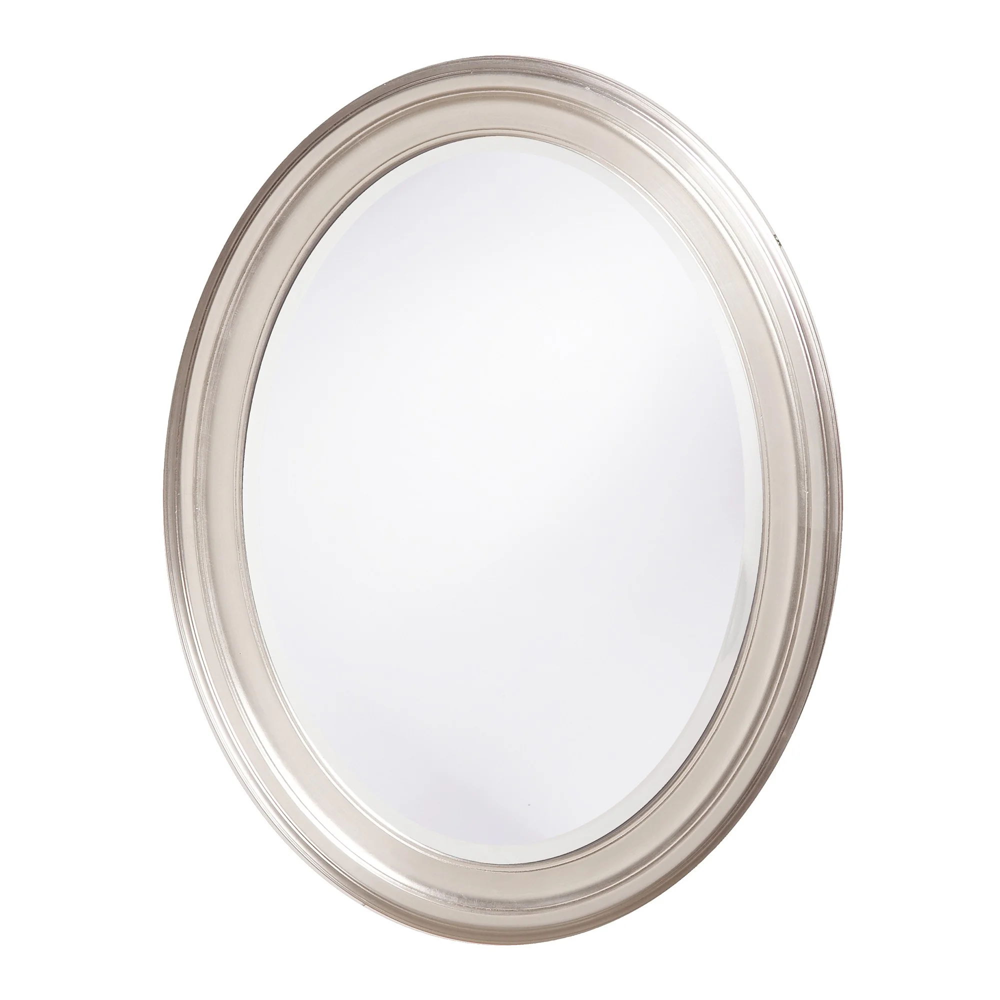 Modern Wall Mirror with Silver Leaf Frame By Homeroots - Image 2