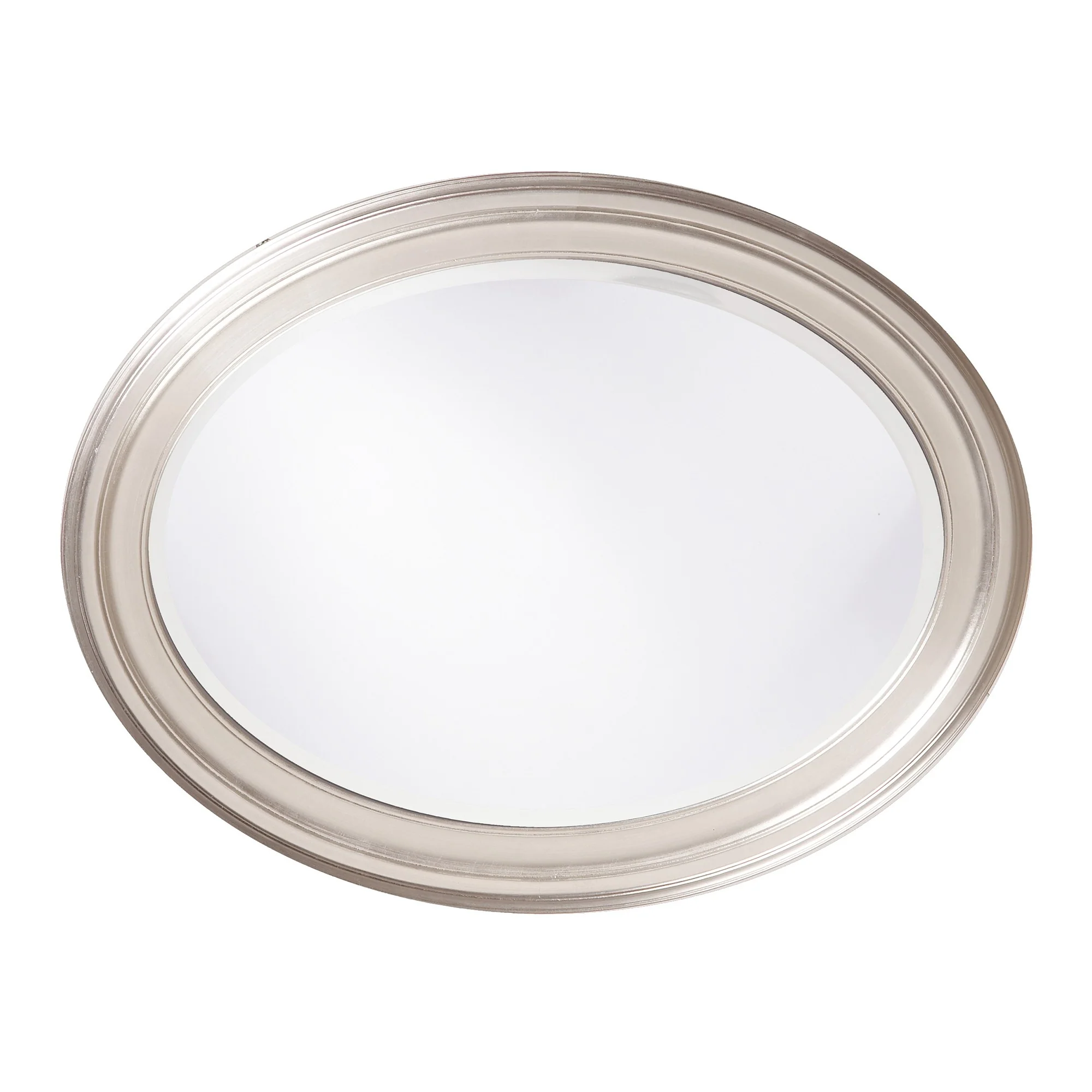 Modern Wall Mirror with Silver Leaf Frame By Homeroots - Image 3