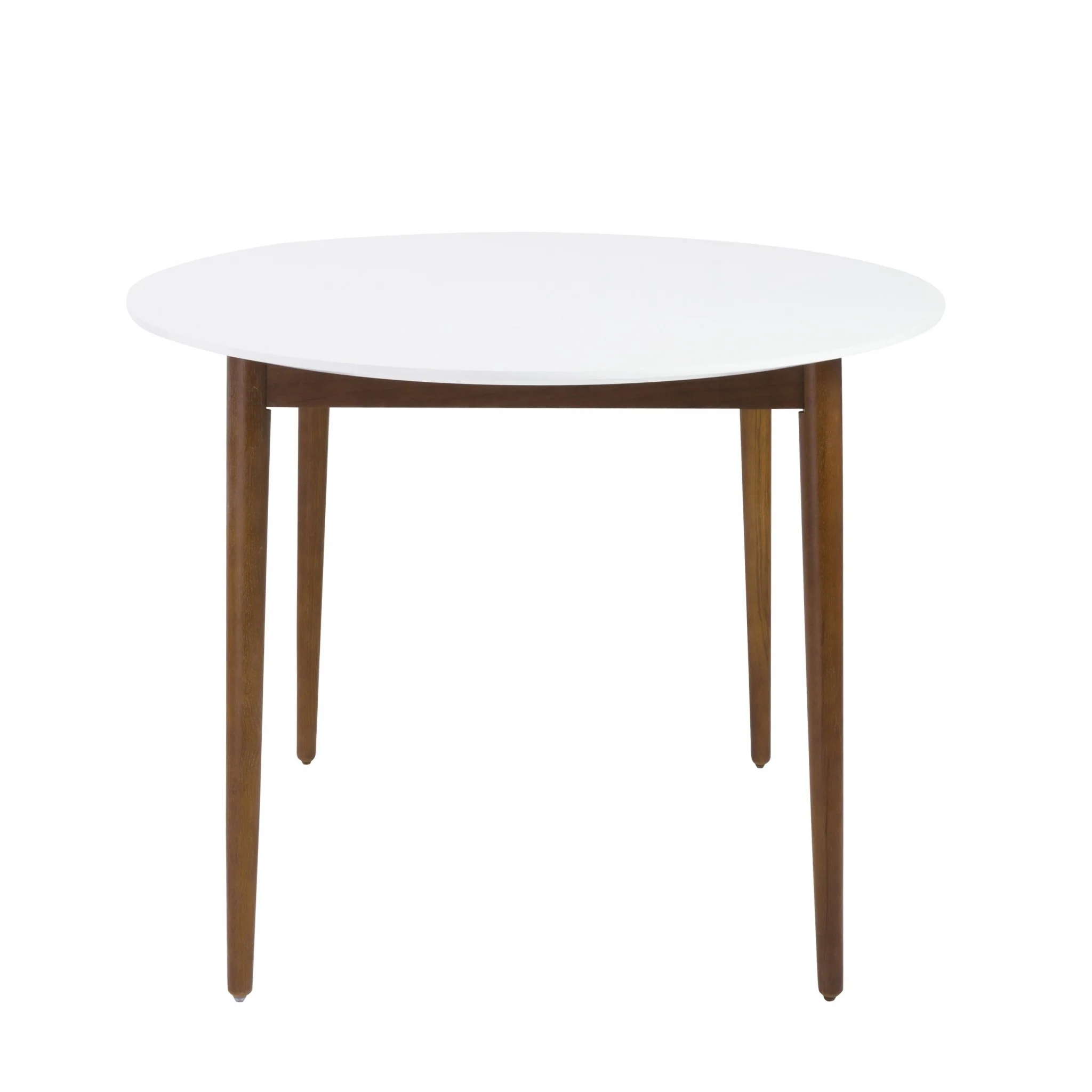Modern Walnut And White Oval Dining Table By Homeroots - Image 4