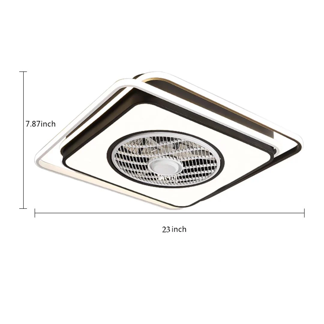 Modern White And Black Ceiling Lamp And Fan By Homeroots - Image 5