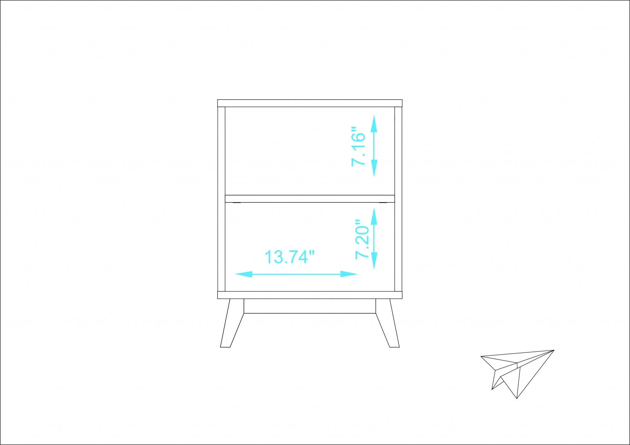 Modern White And Natural Flair Night Stand By Homeroots - Image 14