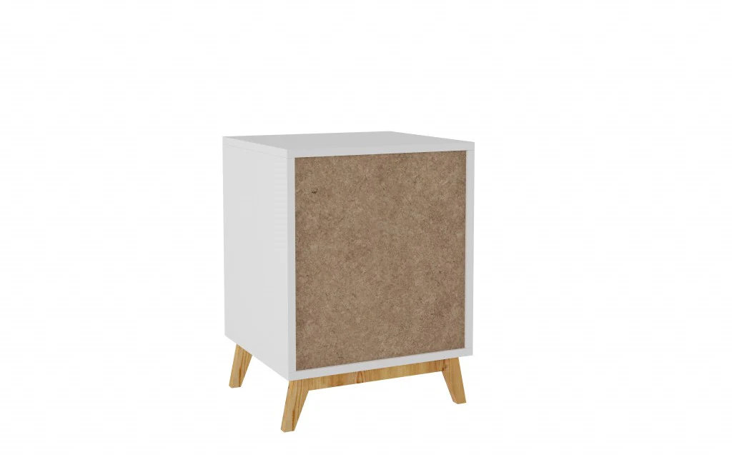 Modern White And Natural Flair Night Stand By Homeroots - Image 5