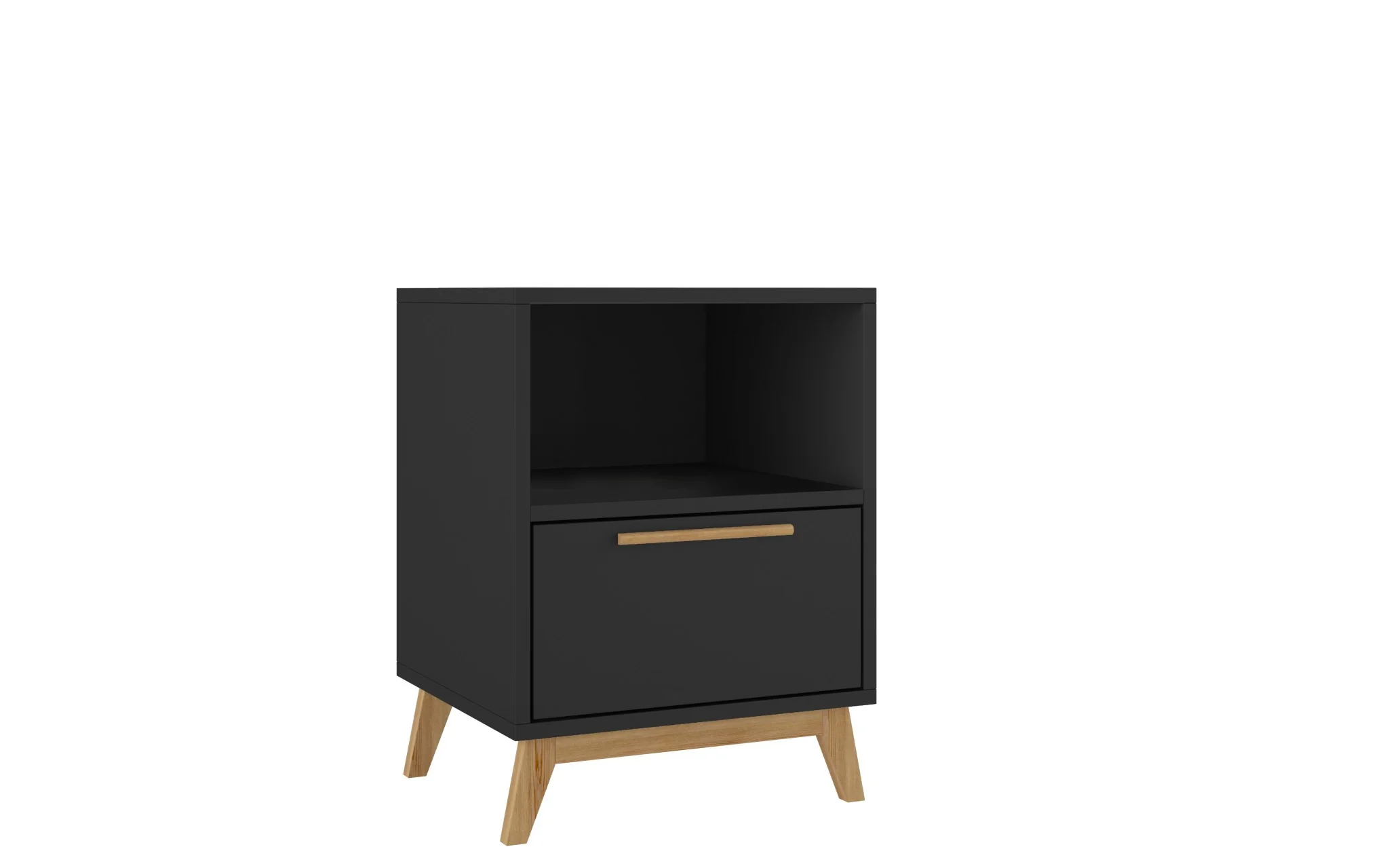 Modern White And Natural Flair Night Stand By Homeroots - Image 8