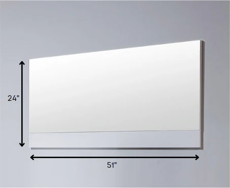Modern White Bedroom Mirror By Homeroots - Image 2