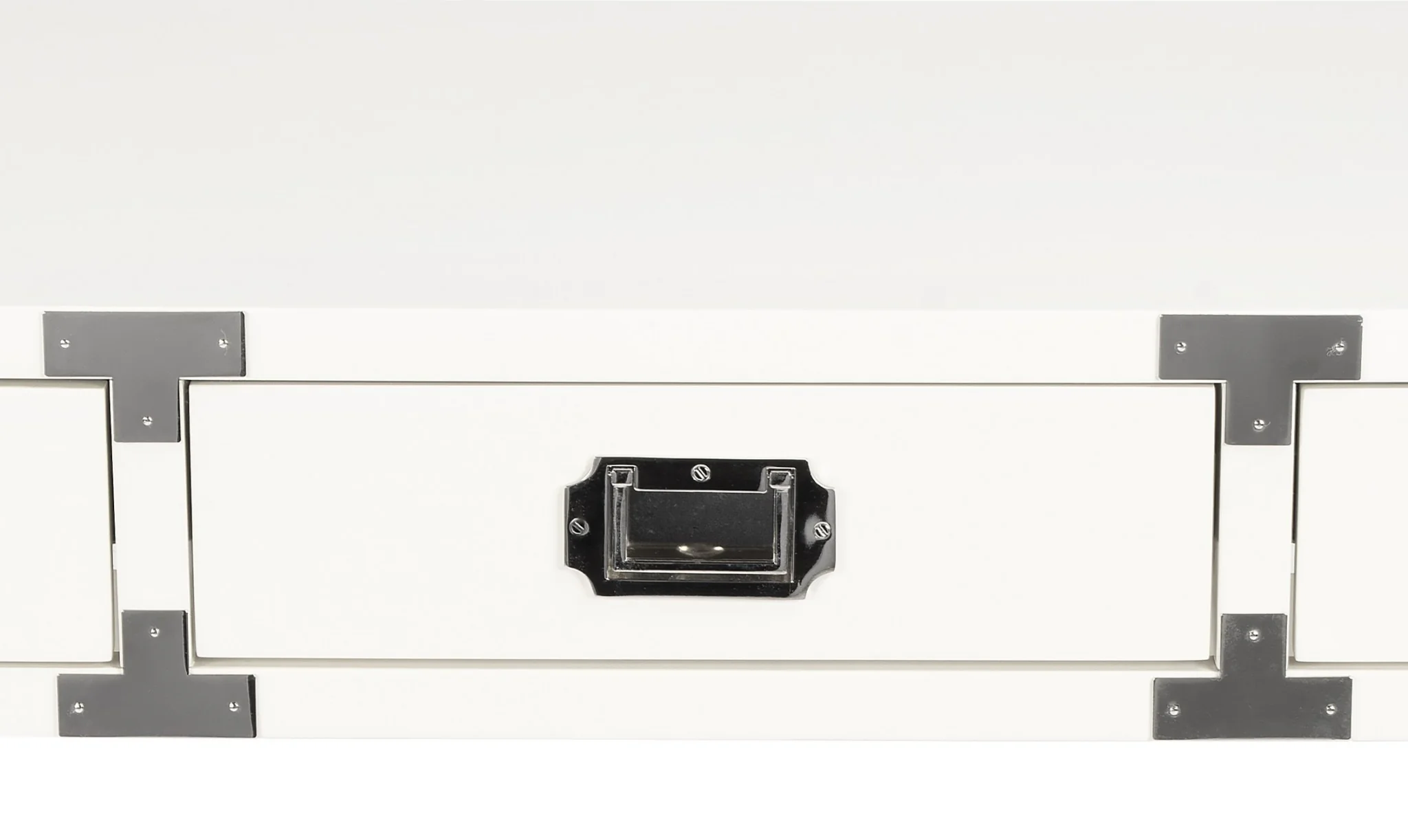 Modern White Campaign Style Desk By Homeroots - Image 7