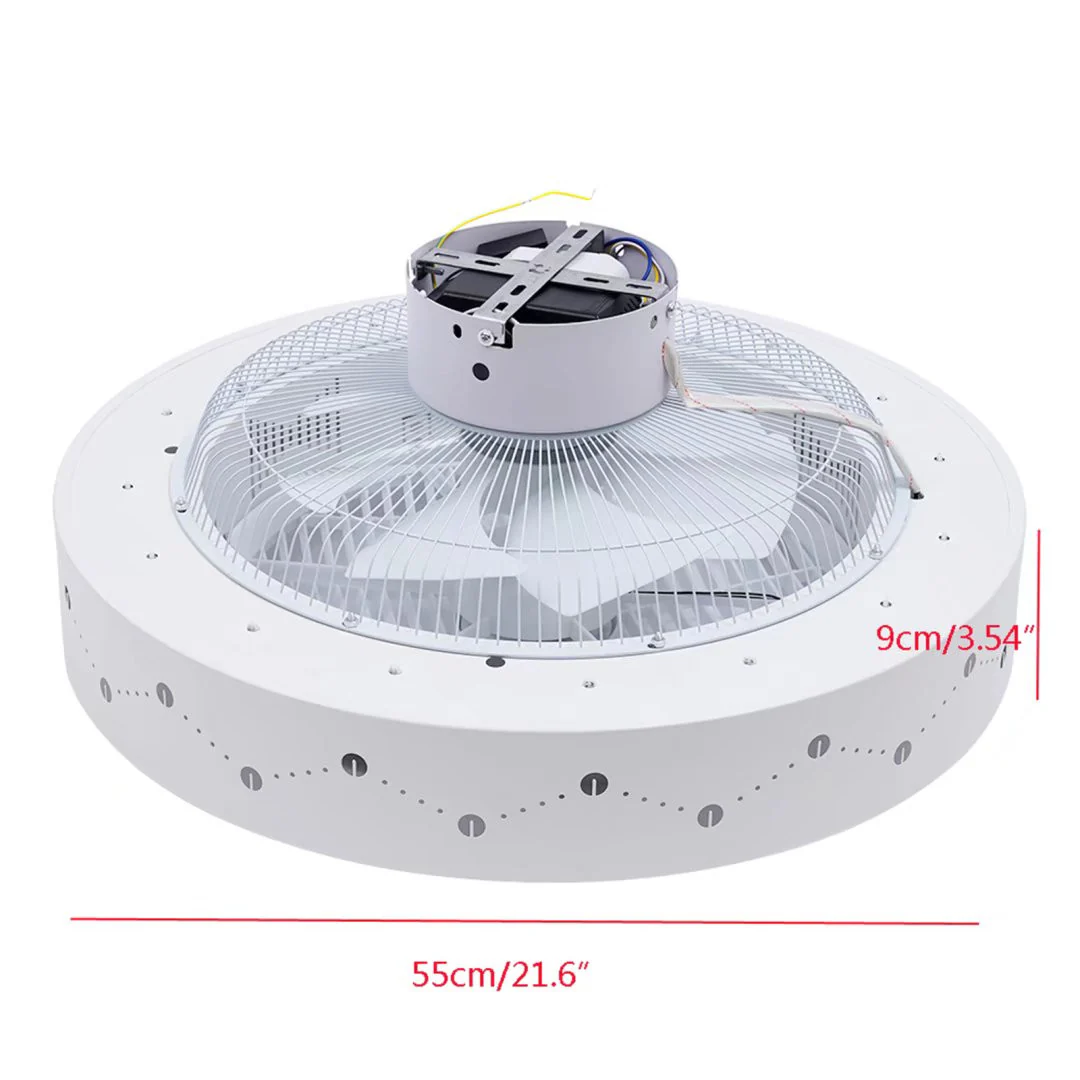 Modern White Ceiling Fan and Light By Homeroots - Image 4