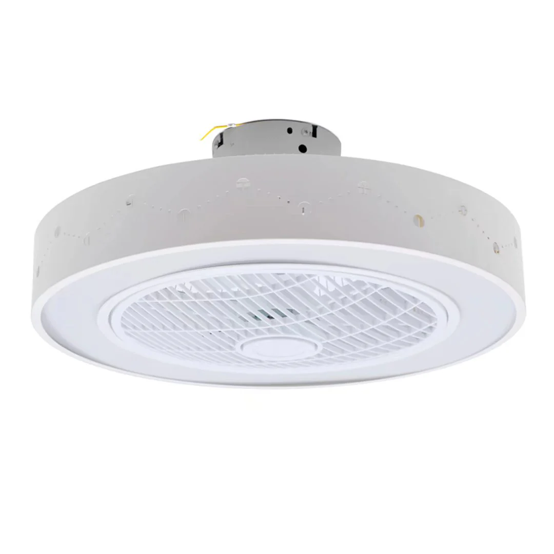 Modern White Ceiling Fan and Light By Homeroots - Image 5