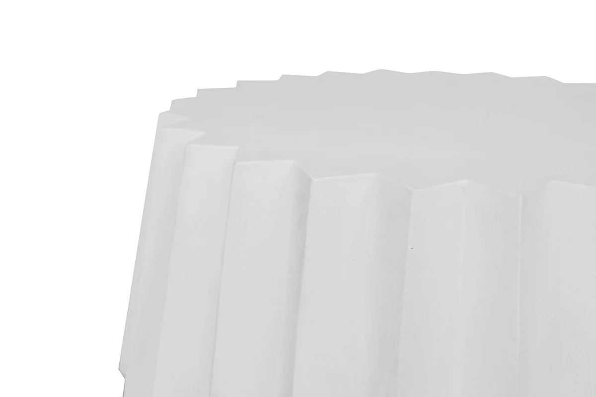 Modern White Concrete Abstract Coffee Table By Homeroots - Image 3