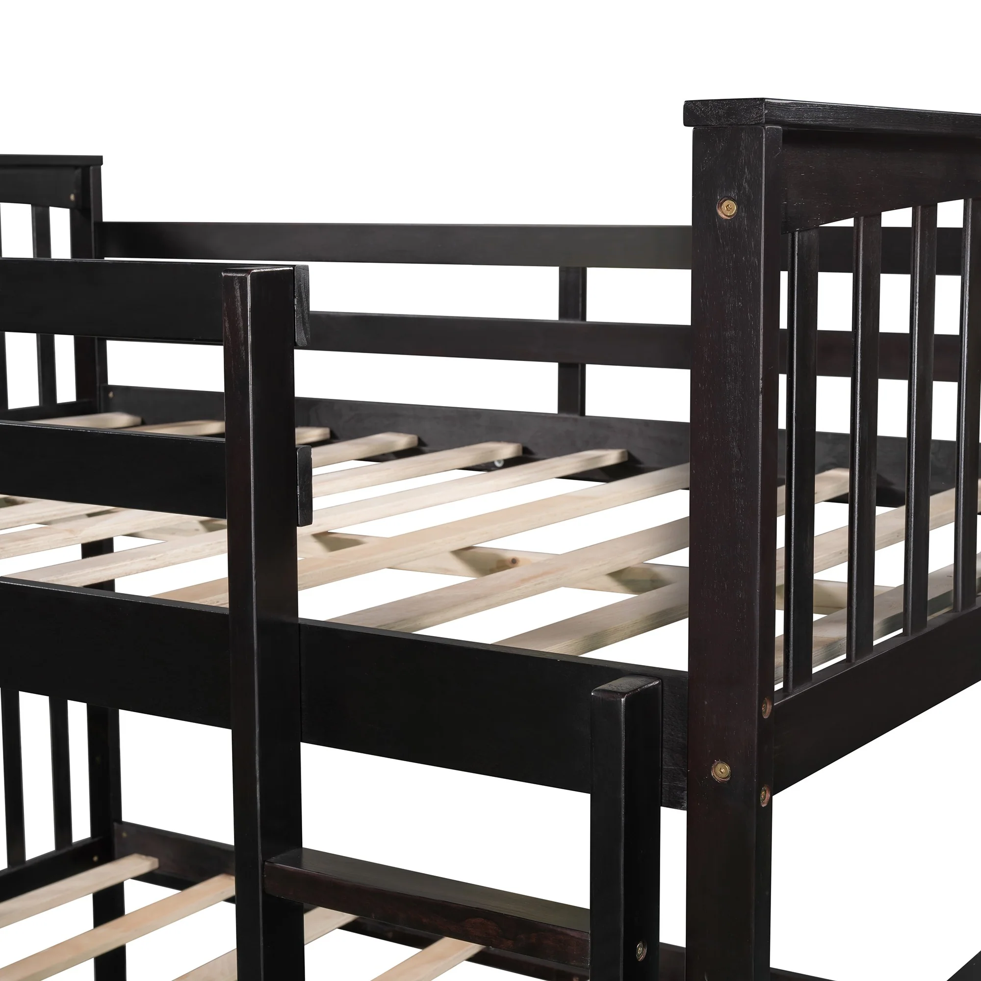 Modern White Full Over Full Bunk Bed With Two Drawers By Homeroots - Image 24