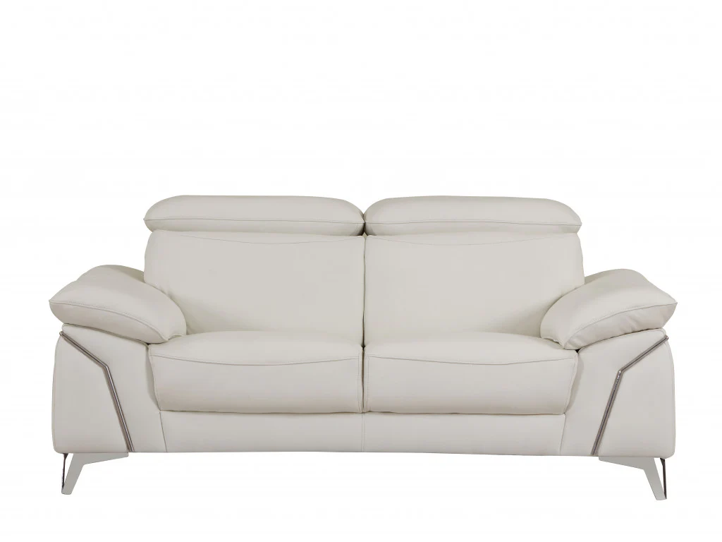 Modern White Leather Sofa And Loveseat By Homeroots - 343868 - Image 3