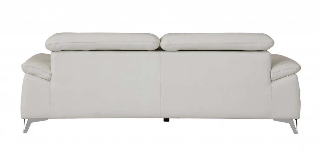 Modern White Leather Sofa And Loveseat By Homeroots - 343868 - Image 5