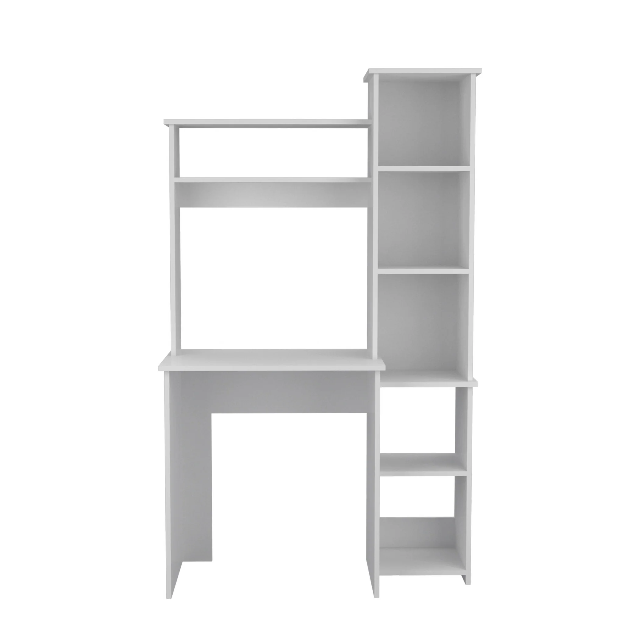 Modern White Office Desk with Storage Cabinet By Homeroots - Image 2