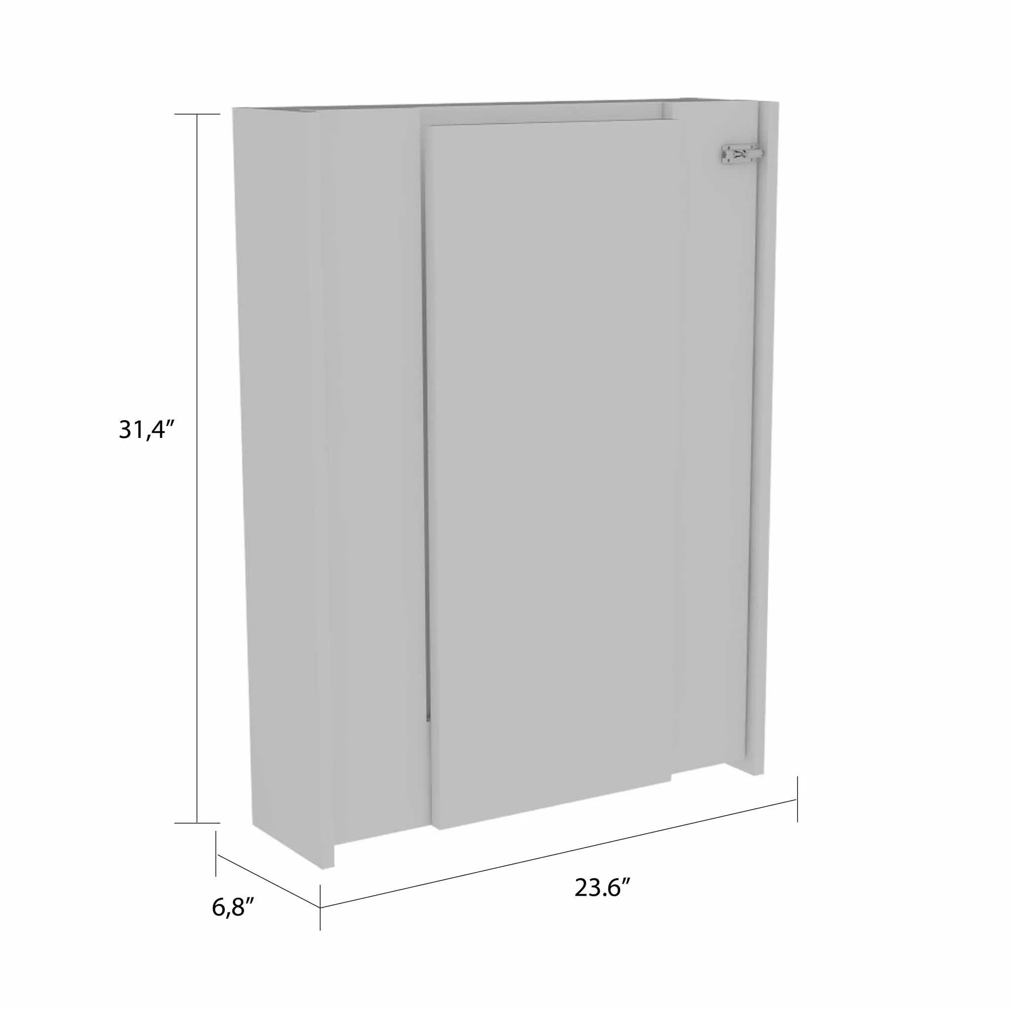Modern White Retractable Desk or Bar Cabinet By Homeroots - Image 2