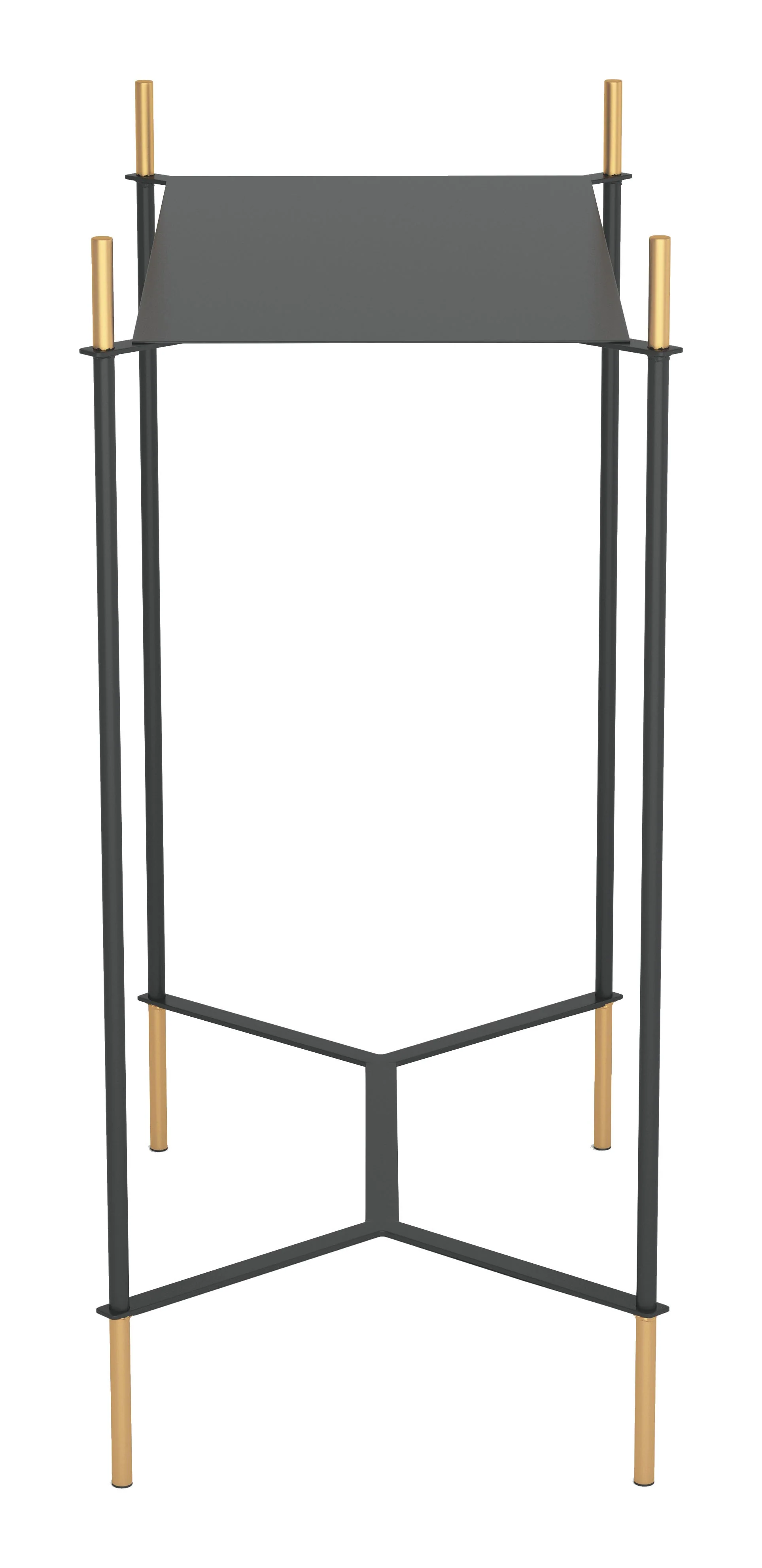 Moderna Black and Gold Accent Side Table By Homeroots - Image 2