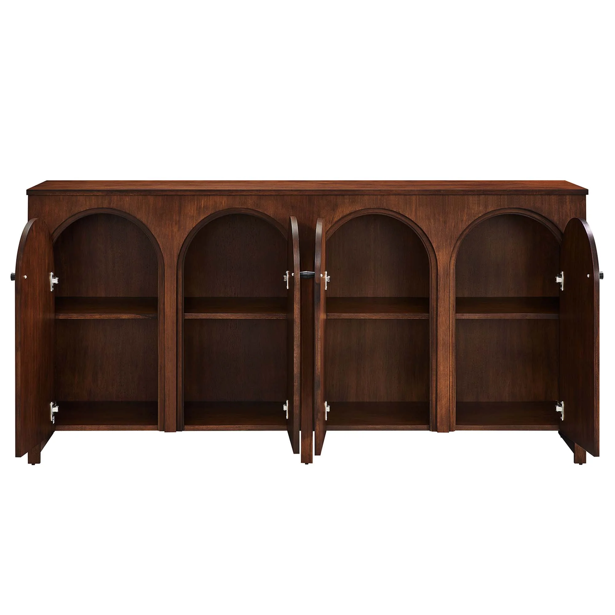 Modway Appia Wood Grain 4-Door Sideboard Storage Cabinet - Image 13