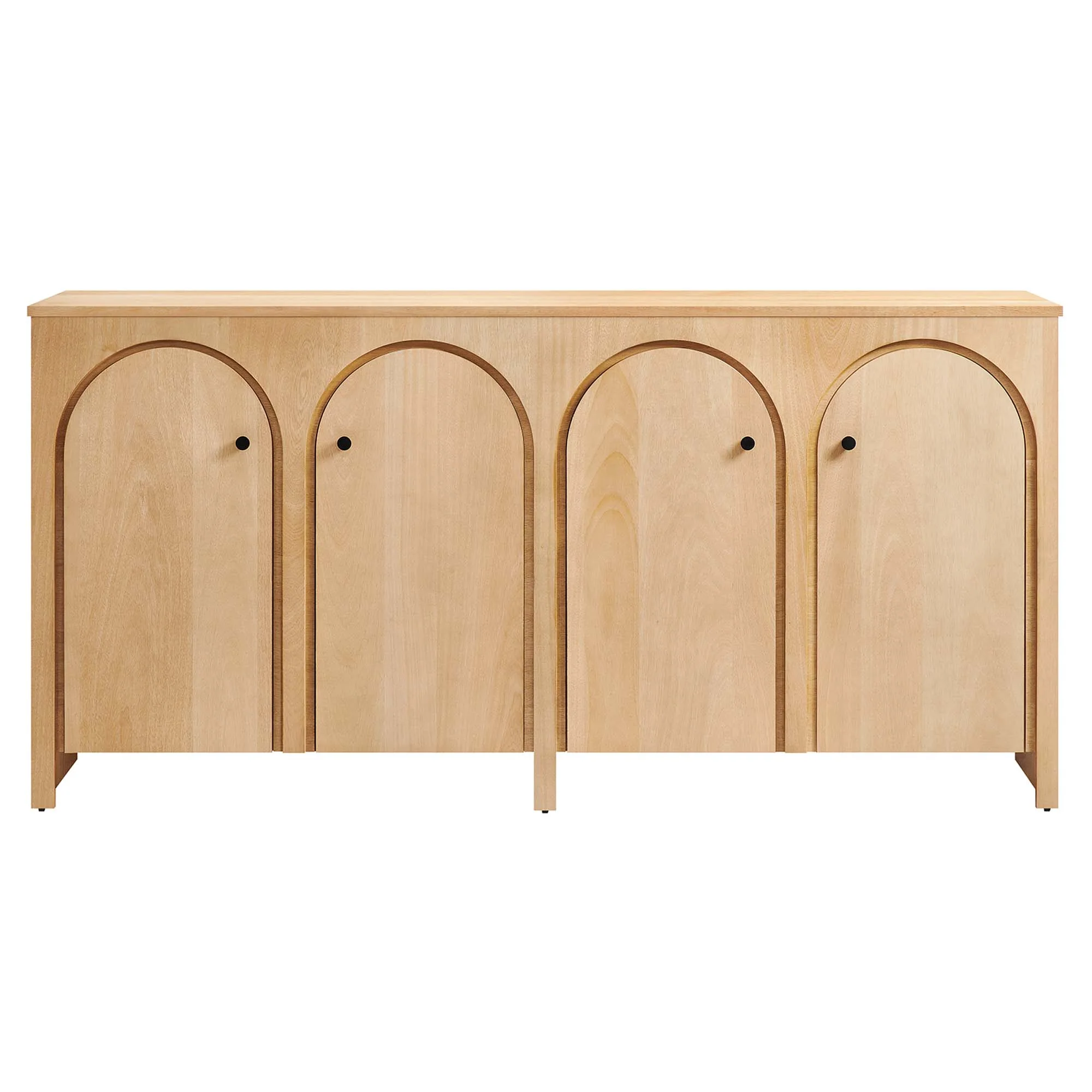 Modway Appia Wood Grain 4-Door Sideboard Storage Cabinet - Image 4