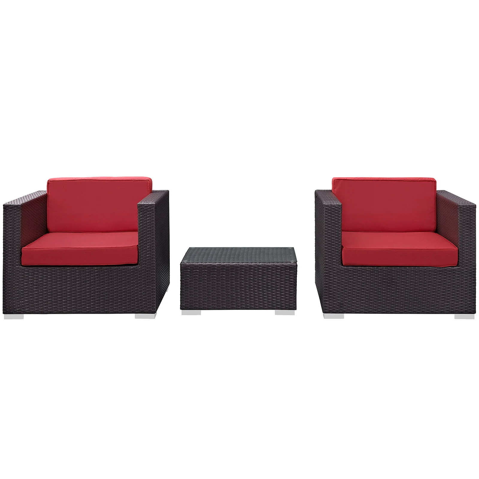 Modway Burrow 3 Piece Outdoor Patio Sofa Set - Image 11