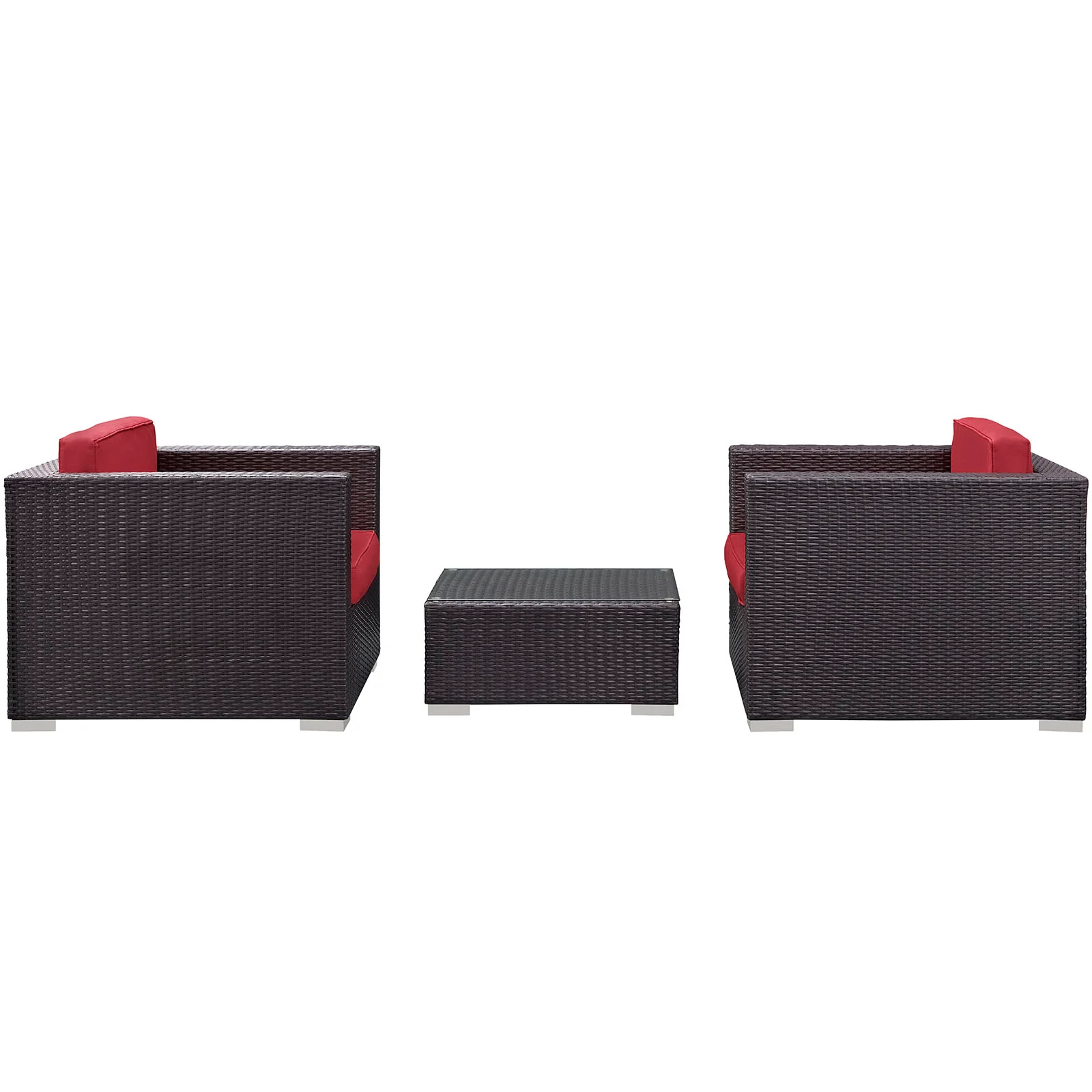 Modway Burrow 3 Piece Outdoor Patio Sofa Set - Image 12
