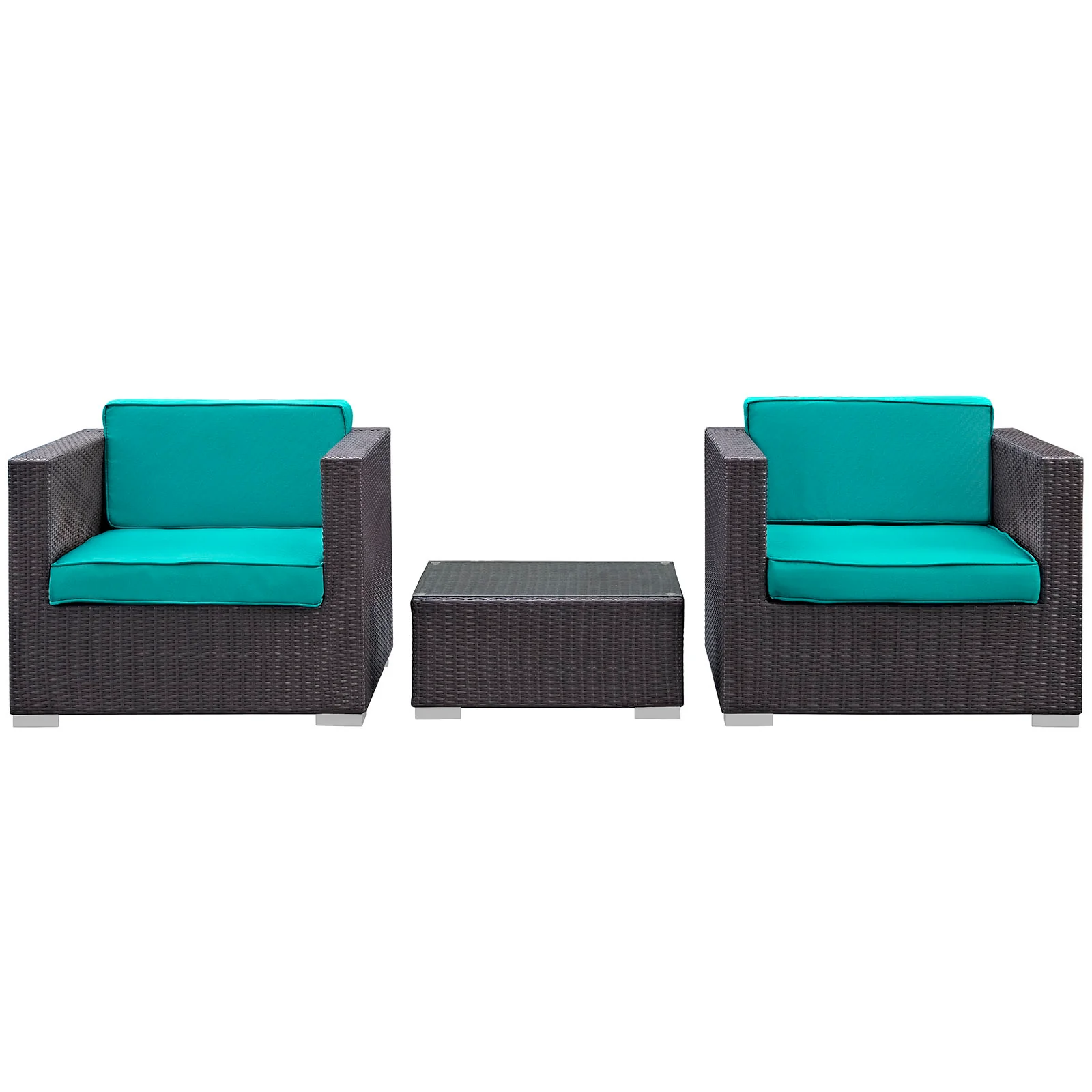 Modway Burrow 3 Piece Outdoor Patio Sofa Set - Image 16