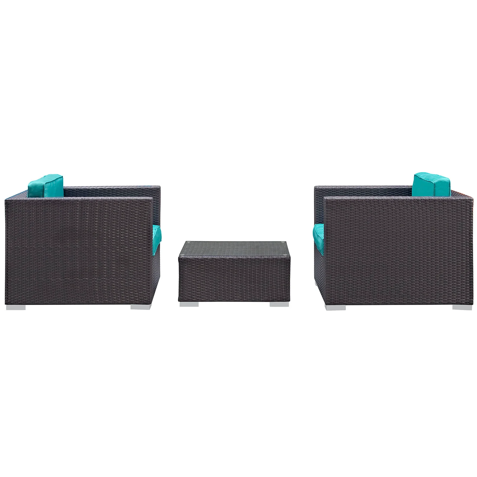 Modway Burrow 3 Piece Outdoor Patio Sofa Set - Image 17